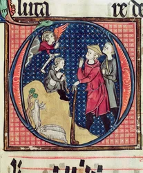 Annunciation to the Shepherds, from an antiphonal, 1257