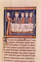On the Eve of Pentecost, from Livre de Messire Lancelot du Lac