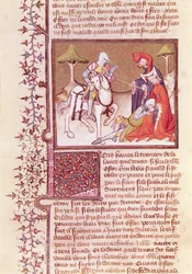 And so he pulled the lance from the dying knight, from the Livre de Messire Lancelot du Lac
