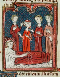 A Man in his Sickbed, from Decrets de Gratien (Ms 372 fol.165v)