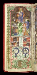 Dedication page from a Book of Hours belonging to John Talbot, c.1424