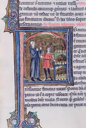 Teaching the best way of preserving pears, from Le Miroir de la Nature by Vincent de Beauvais