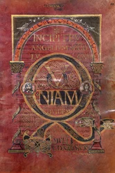 Prologue of the Gospel of St. Luke, from the Gospel of St. Riquier, c.800