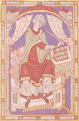 Baudemond Writing, from Vie et Miracles de Saint Amand