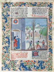 Occupations for each month of the year, illustration from Le Livre des Prouffitz Champestres by Pietro de Crescenzi