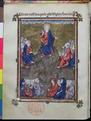 The Sermon on the Mount, from La Somme le Roy by Frere Laurent, Illuminated by Maitre Honore