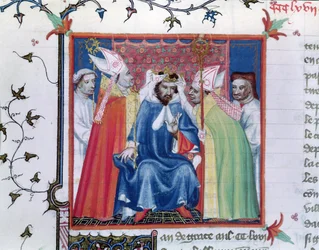 Coronation of Philippe III, from the Grandes Chroniques de France