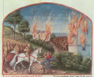 Page from The Story of Merlin by Robert de Boron, c.1482-89