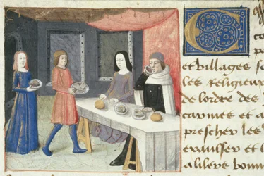 Meal, from Les Cent Nouvelles Nouvelles, 1462