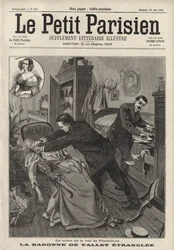 Murder of the elderly Baronne de Valley in her home on the Rue de Penthievre, Paris