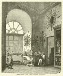 Naval Museum at the Louvre, La Perouse Room, Second View (engraving)