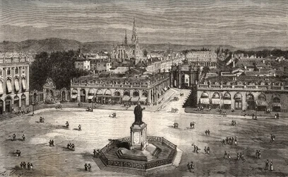 Nancy - Meurthe-et-Moselle - engraving in 