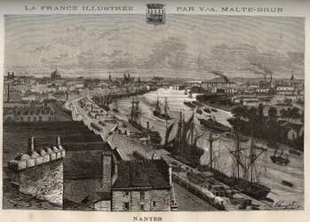 Nantes - Loire-Atlantique - engraving in 