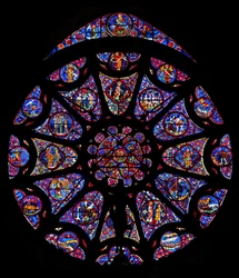 North rose window depicting the Creation and Adam & Eve