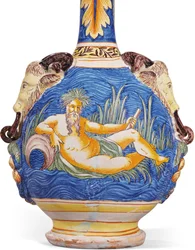 One of a pair of two Gourds, Nevers, c.1680-1700