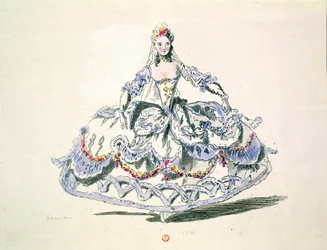 Opera Costume, from the Menus Plaisirs Collection, Facsimile by A. Guillaumot Fils