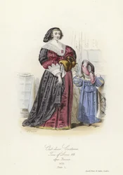 Outdoor costume of the time of Louis XIII of France