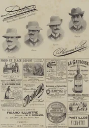 Page of advertisements from Le Figaro Illustre, December 1897
