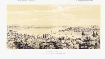 Panorama of Constantinople, with two views of Buyukdere