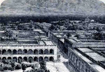 Panoramic View of Merida, from The Ancient Cities of the New World, by Claude-Joseph-Desire Charnay, pub. 1887