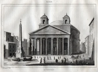 Pantheon - Rome - Engraving from 