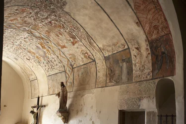 Parish Church of Our Lady of Solers. Interior. The Naves. Mural Paintings. (Detail) 16th Century (?)