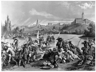 Passage of the Loire by the Vendée Army, October 1793 - Coll. Museum Dobrée, Nantes