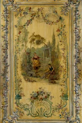 Pastoral scene, panel of the apartment of the Dauphine Marie Josephe of Saxony (1731-1767)