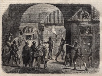 Perrinet Leclerc opening by night the gate of Buci, in Paris, to the Burgundians, May 29