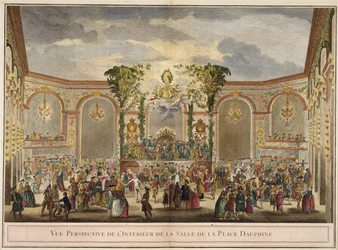 Perspective View of the Interior of the Room of the Place Dauphine