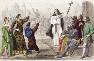 Peter the Hermit preaching during the First Crusade in 1095