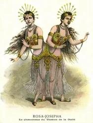 Phenomene en spectacle: Rosa-Josepha, sisters-siamoises presented at the theatre de la Gaite in Paris in 1891