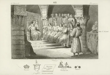 Philip V of France and the States General reject the claim to the throne of Joan II of Navarre, c1317