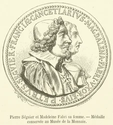 Pierre Seguier and Madeleine Fabri His Wife, Medal Preserved at the Monnaie Museum