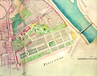 Plan of the Jardin des Plantes in Paris during the Empire period