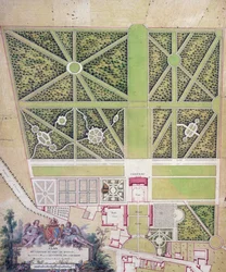 Plan of the chateau and park at Roissy, belonging to the Comte de Caraman