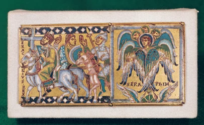 Plaque depicting Heraclius and the Vision of Ezekiel, Mosane School