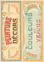 Plate 22: Signage models for Art Nouveau letter painter