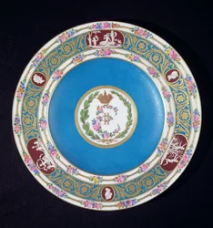 Plate from the service of Empress Catherina II of Russia, Sevres, c.1779