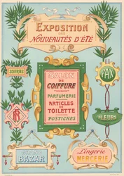 Plate 17: Signage models for Art Nouveau painter
