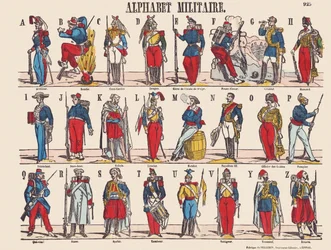 Plate Representing a Military Alphabet