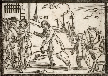 Political Pamphlets Mazarinade: Mazarin Frees the Princes in Le Havre, Engraved Wood