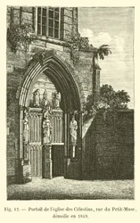 Portal of the Church of the Celestins, Rue du Petit-Musc, demolished in 1849