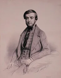 Portrait of Adolphe-Clair Lecarpentier, Engraved by Marie Alexandre Alophe