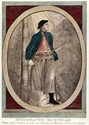 Portrait of Augustatus Kuningam, an American pirate active during the War of Independence, c.1780
