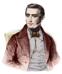 Portrait of Augustin Eugene Scribe (1791-1861), French novelist - Portrait of Eugene Scribe (1791-1861), French author of comedies of morals