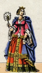 Portrait of Bonne of Luxembourg (1315-1349), wife of John II of France.