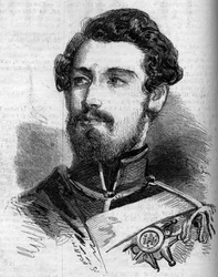 Portrait of Charles XV (1826-1872), King of Sweden and Norway. Engraving in Le Monde Illustrous n°119 of 23 July 1859.