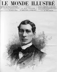 Portrait of Edouard Herve, member of the French academy, elected in 1886. He was an ardent defender of the cheap press accessible to all, in The Illustrous World