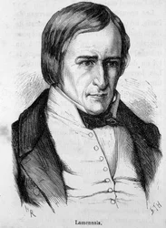 Portrait of Félicité Robert de La Mennais or Lamennais, French Priest and Writer